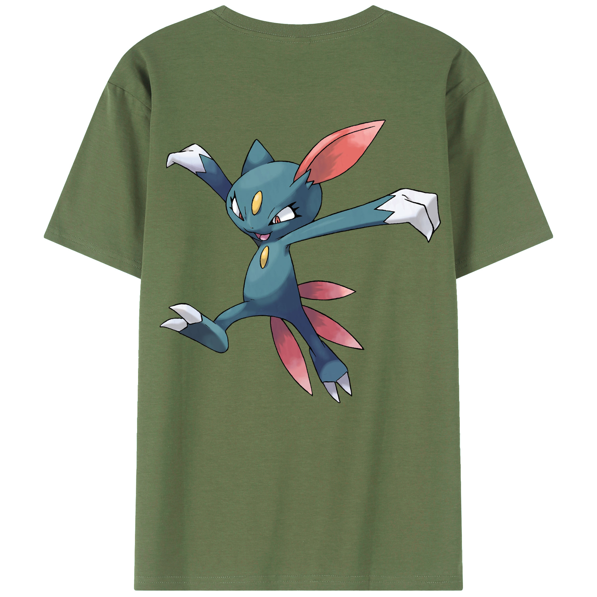 （画像用） ポケットモンスター Pokémon 綿100％ メンズ半袖Tシャツ（バックプリント） 通気性
